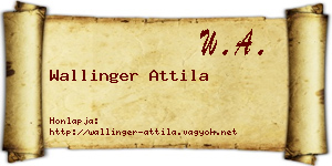 Wallinger Attila névjegykártya