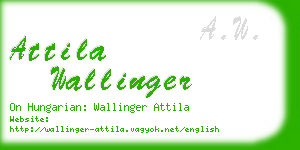 attila wallinger business card